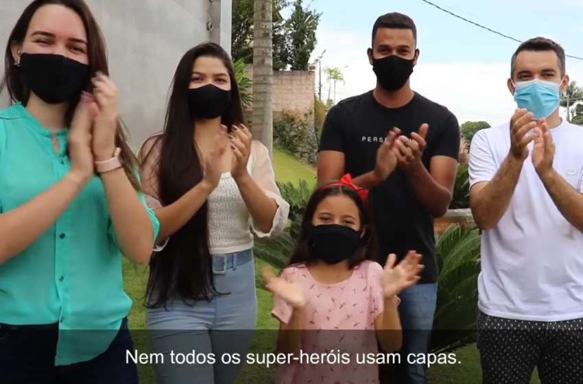  Moradores de Lagoa da Prata fazem vídeo em homenagem aos profissionais de saúde